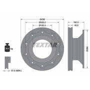 Textar 2 x Internally Vented Brake Discs 93101900