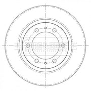 Borg & Beck 2 x Front Brake Discs BBD5375