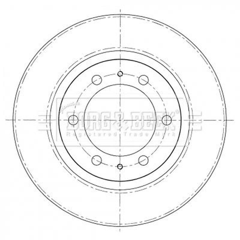 Borg & Beck 2 x Front Brake Discs BBD5375