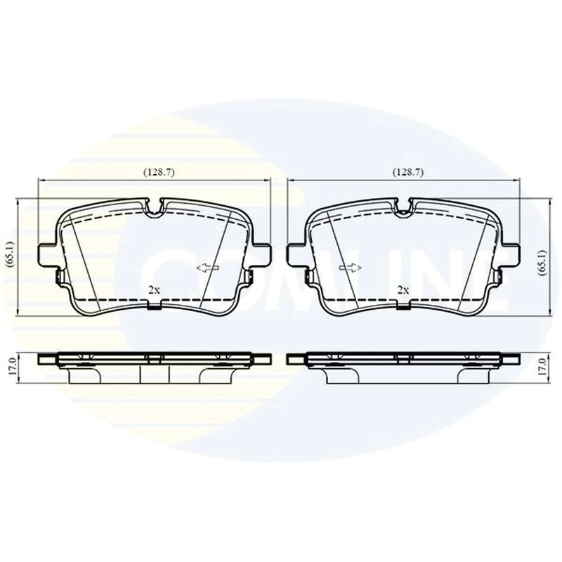 Comline 4 x Rear Brake Pad Set CBP03414