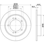 DON 2 x Solid Front Brake Discs PCD12922