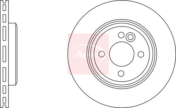 Apec 2 x Brake Disc Set Vented