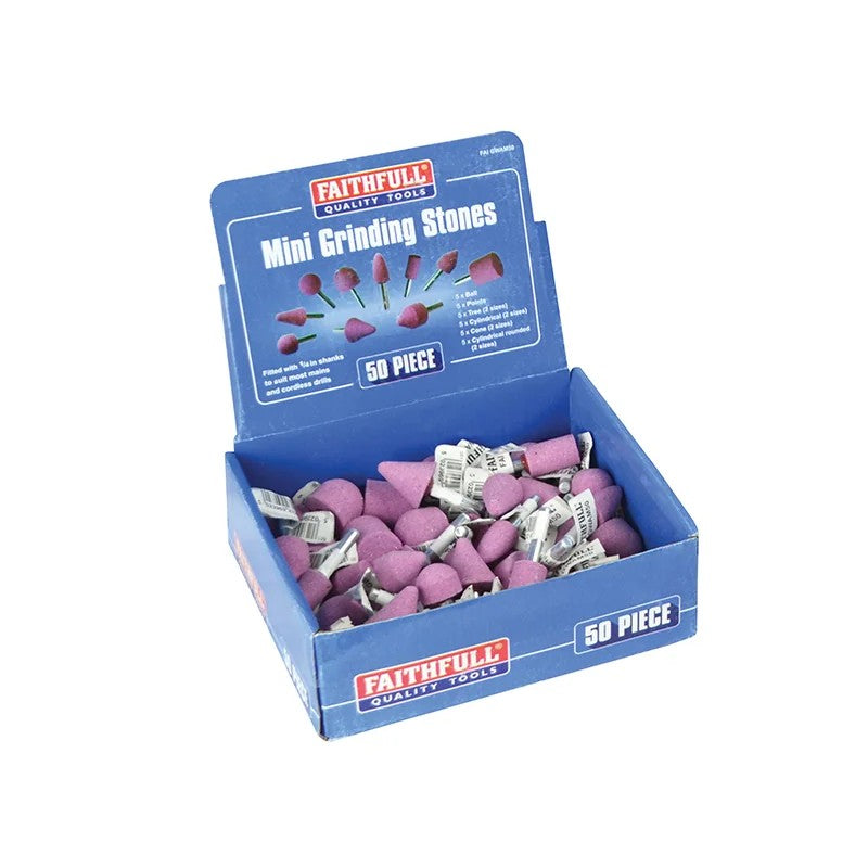 Faithfull Mini Grinding Wheel Assortment, 50 Piece - FAIGWAM50