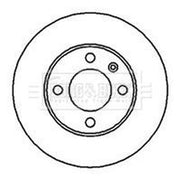 Borg & Beck 2 x Solid Front Brake Discs BBD5110