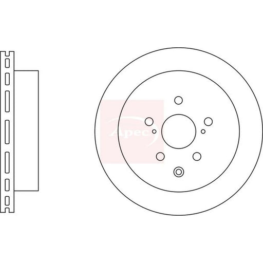 Apec 2 x Vented Rear Brake Discs DSK3270