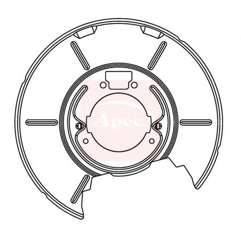 Apec Brake Disc Splash Guard Rear Left ASG1081