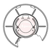 Apec Brake Disc Splash Guard Rear Left ASG1081