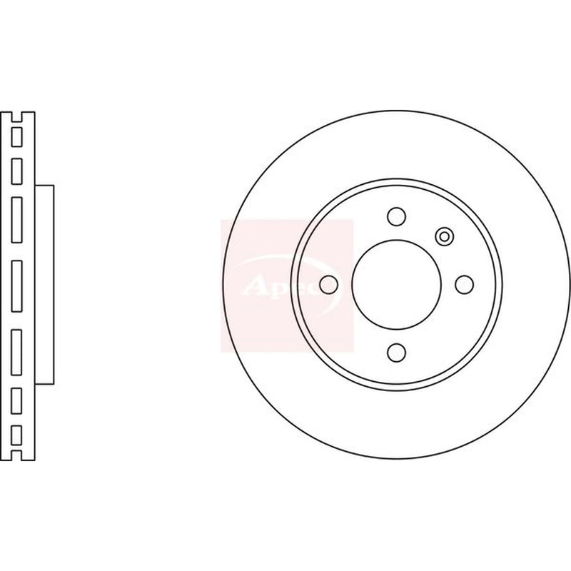 Apec 2 x Vented Front Brake Discs DSK2187