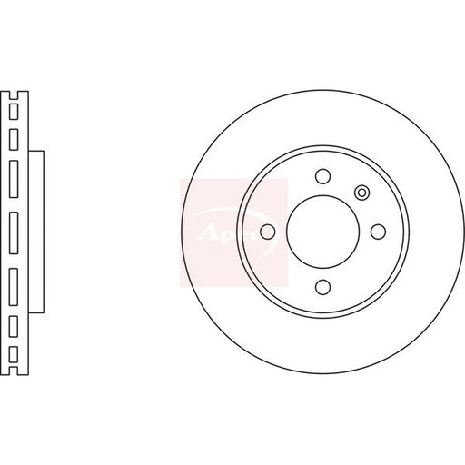 Apec 2 x Vented Front Brake Discs DSK2187