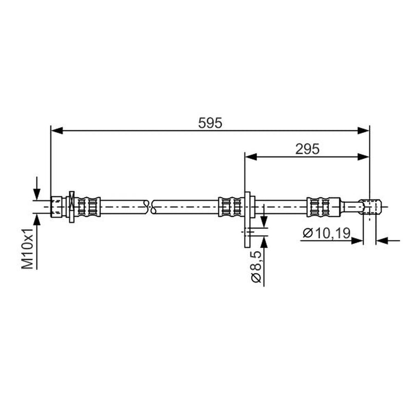 Bosch Brake Hydraulic Hose Line Front Right 1 987 481 044