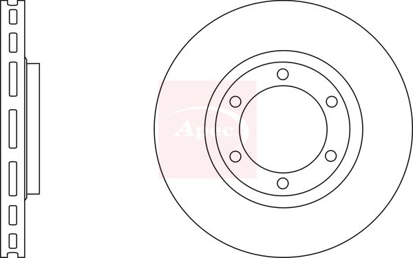 Apec 2 x Brake Disc Set Vented