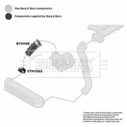 Borg & Beck Intercooler Turbo Charge Air Hose BTH1198
