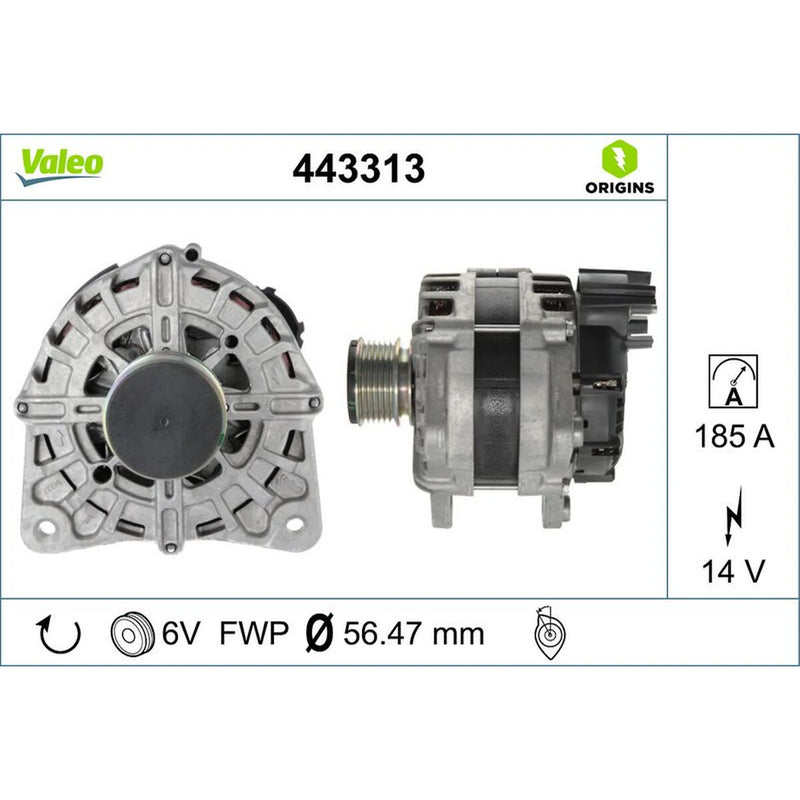 Valeo Car Alternator 12V 443313