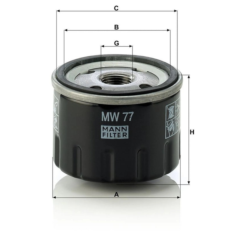 MANN-FILTER Engine Oil Filter MW 77