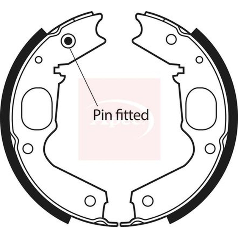 Apec Parking Brake Shoe Set SHU616
