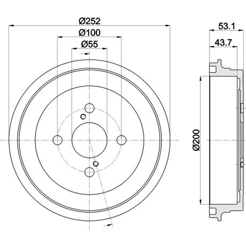 Mintex Brake Drum Assembly Rear MBD341