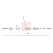 Apec Handbrake Cable Left Rear CAB1989