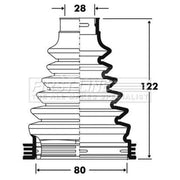 First Line Drive Shaft Bellow Kit Front Left Thermoplast FCB2812