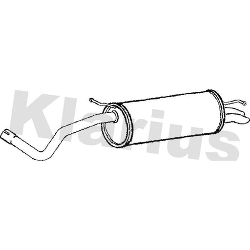 Klarius Box With Tail Pipe Rear VW593M