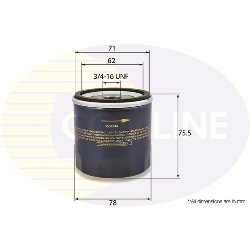 Comline Engine Oil Filter EOF049