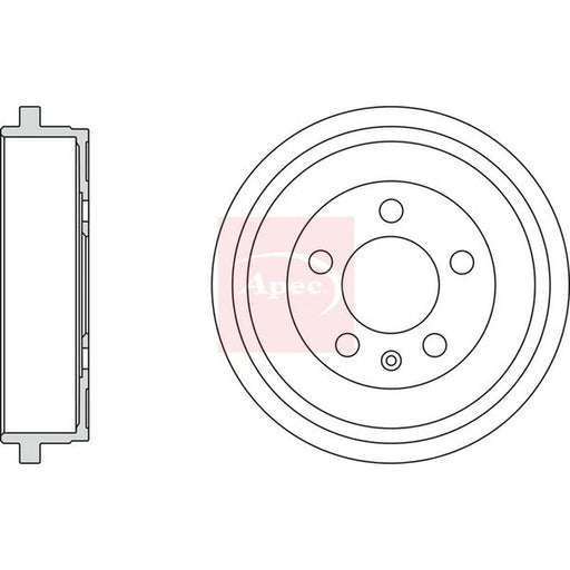 Apec Brake Drum Assembly Rear DRM9989