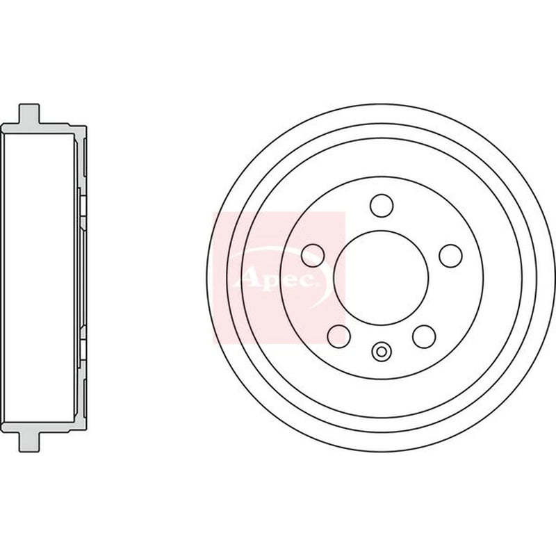 Apec Brake Drum Assembly Rear DRM9531