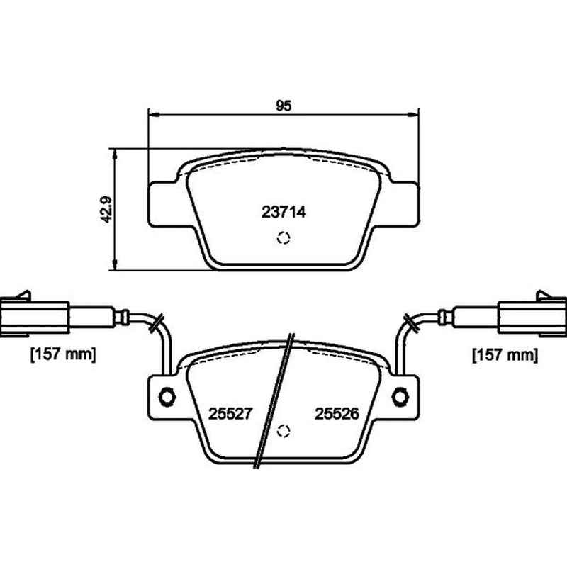 DON Rear Brake Pad Set PCP1552