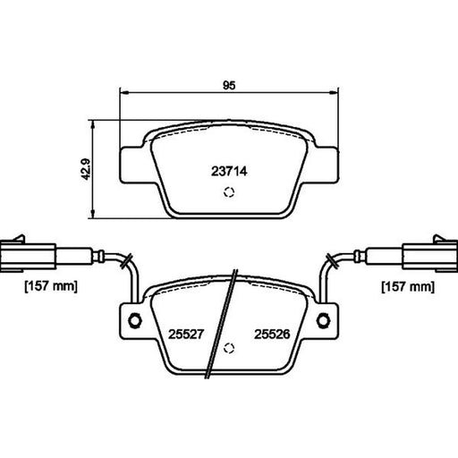 Mintex Rear Brake Pad Set MDB3303