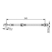 Bosch Brake Hydraulic Hose Line Rear Left 1 987 481 551
