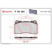 Brembo 4 x Front Brake Pad Set P09004