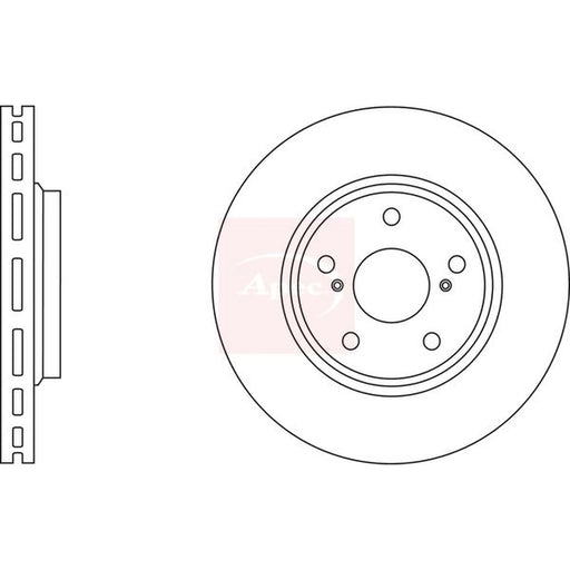 Apec 2 x Vented Front Brake Discs DSK2829