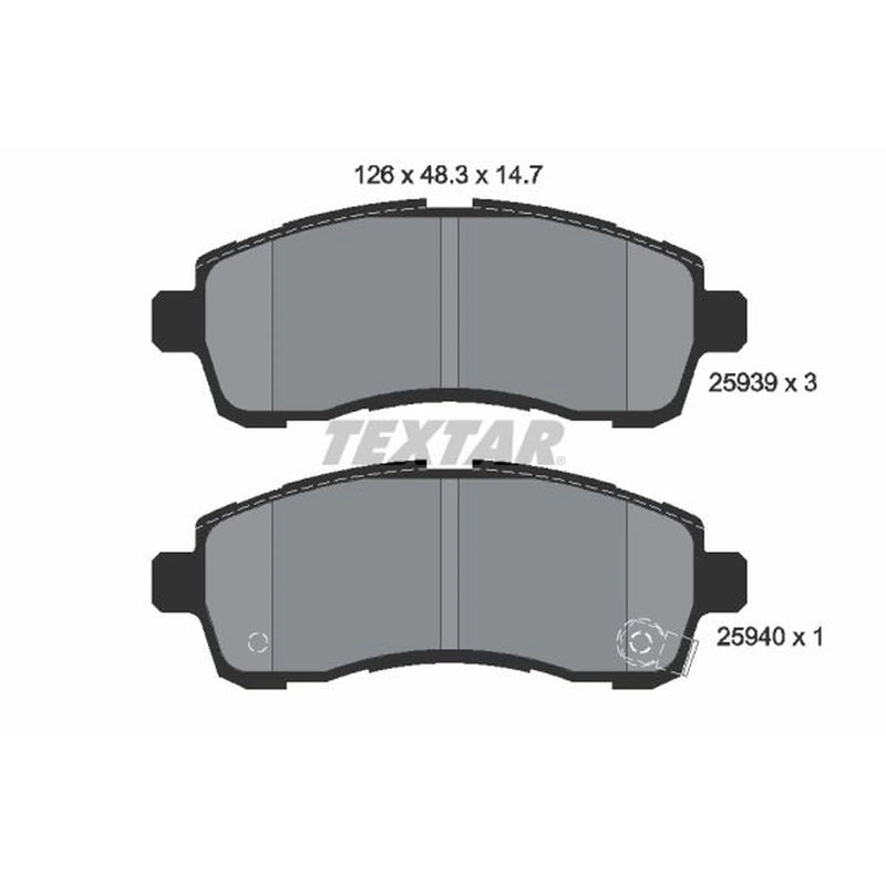 Textar Front Brake Pad Set 2593901