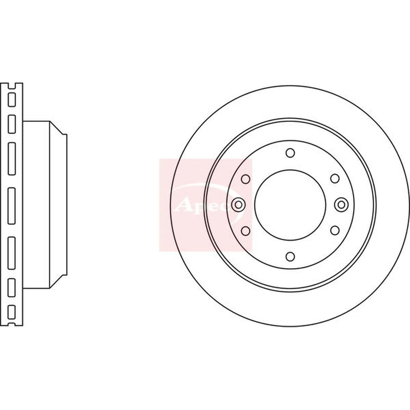 Apec 2 x Vented Rear Brake Discs DSK2787
