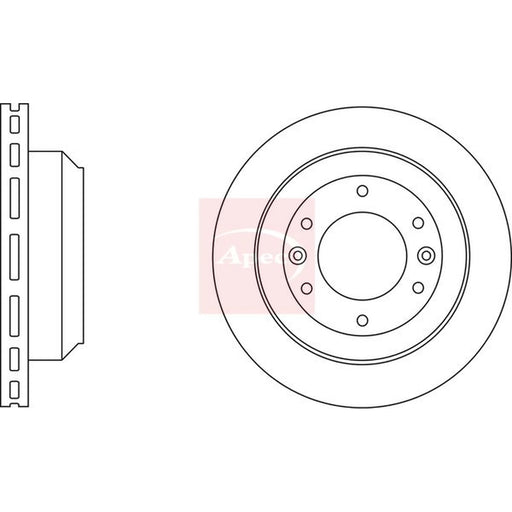 Apec 2 x Vented Rear Brake Discs DSK2787