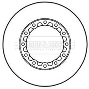 Borg & Beck 2 x Solid Brake Discs BBD6020S