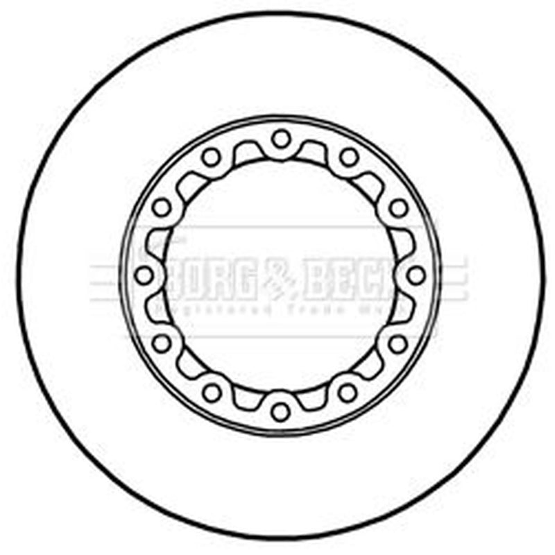 Borg & Beck 2 x Solid Brake Discs BBD6020S
