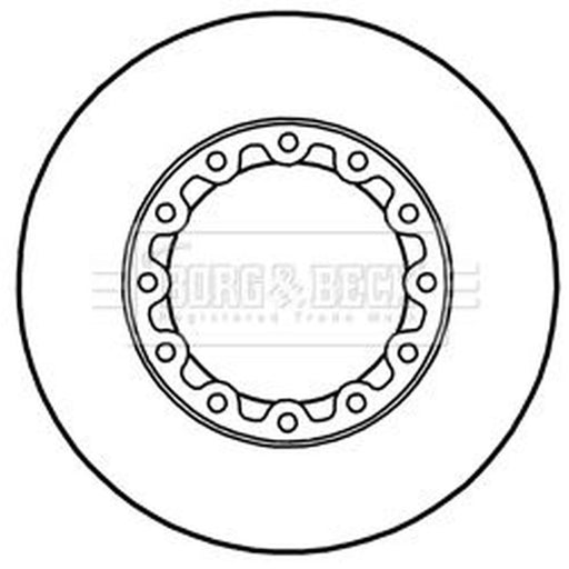 Borg & Beck 2 x Solid Brake Discs BBD6020S