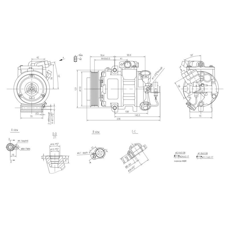 Hella Air Conditioning Compressor 8FK 366 201-811