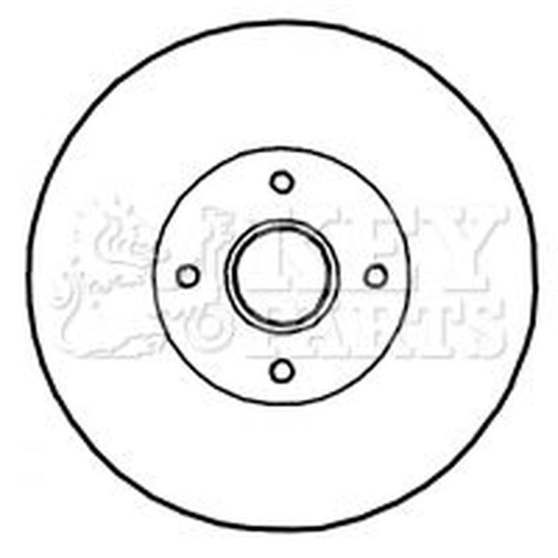 Key Parts 2 x Solid Rear Brake Discs KBD5897S