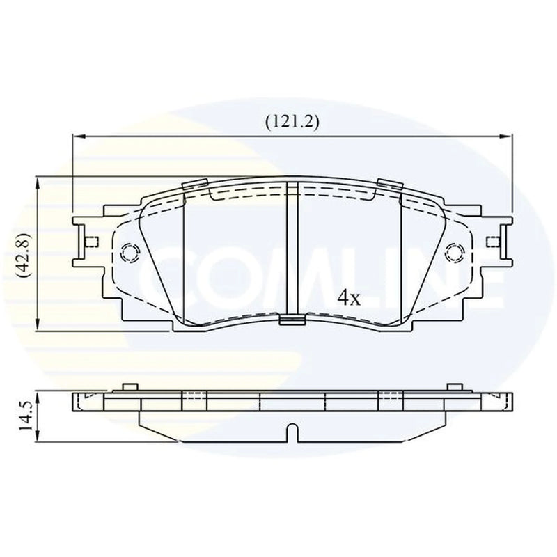 Comline 4 x Rear Brake Pad Set CBP02430