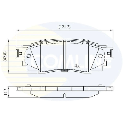 Comline 4 x Rear Brake Pad Set CBP02430