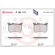 Brembo 4 x Front Brake Pad Set P50111