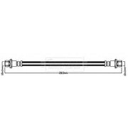 Borg & Beck Brake Hydraulic Hose Line Front Left BBH7964