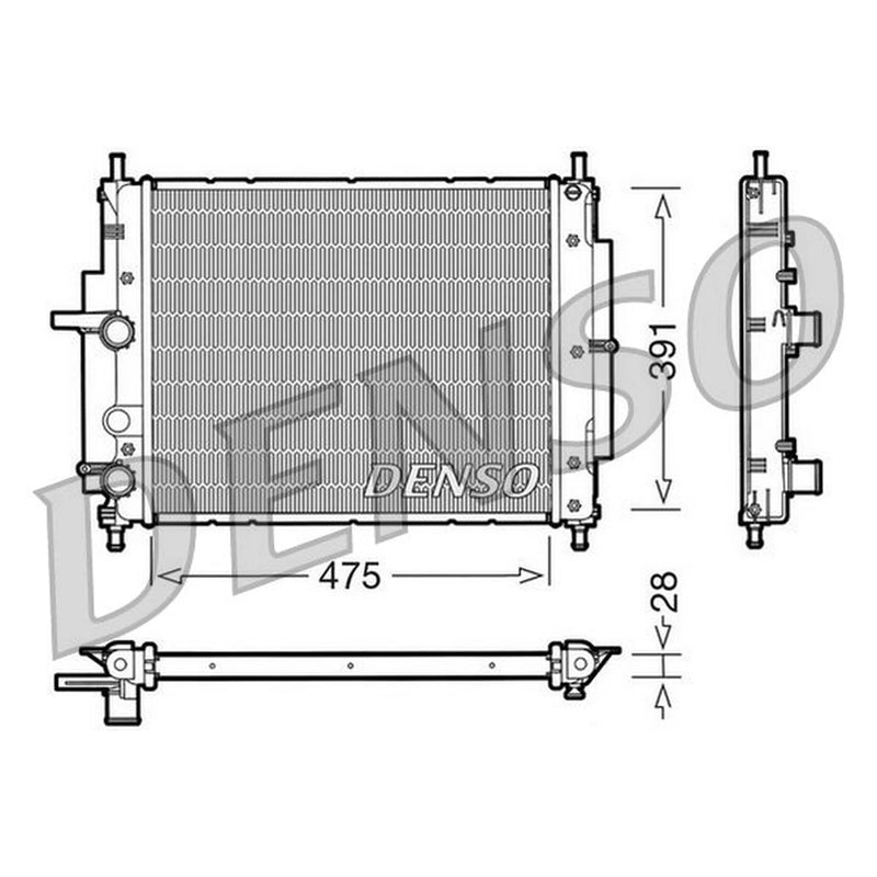 Denso Engine Radiator DRM09036
