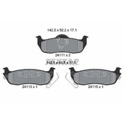 Textar Rear Brake Pad Set 2411102