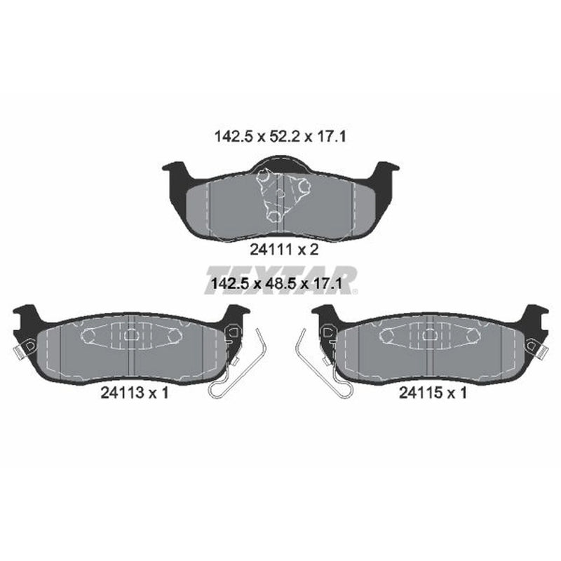Textar Rear Brake Pad Set 2411102