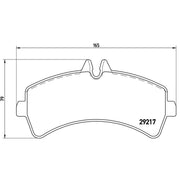Brembo 4 x Rear Brake Pad Set P50060