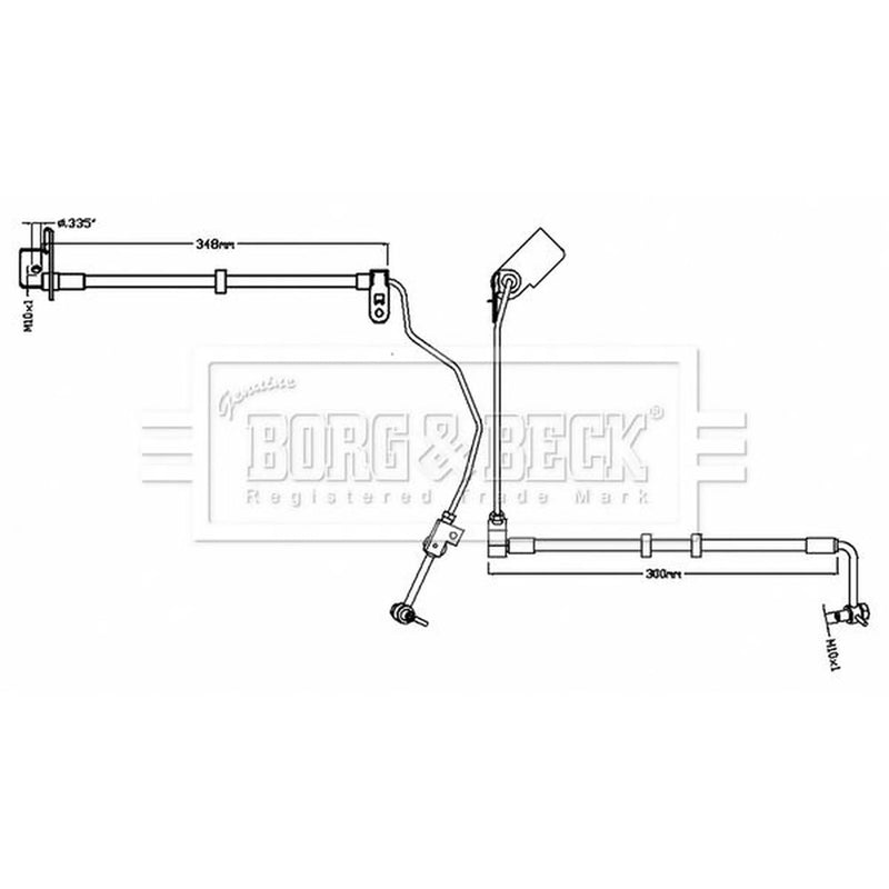 Borg & Beck Brake Hydraulic Hose Line Rear Right BBH8742