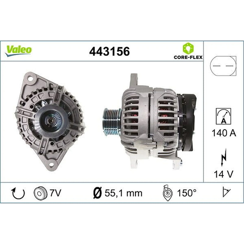 Valeo Car Alternator 12V 443156