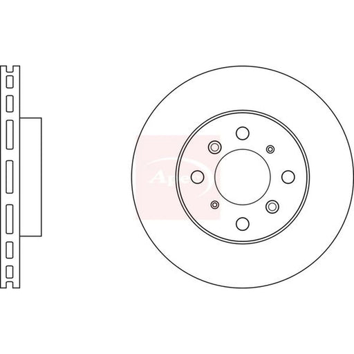 Apec 2 x Vented Front Brake Discs DSK3068